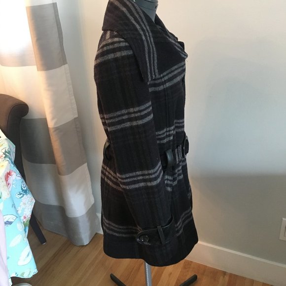 NWOT Beautiful Plaid soft Wool blend Coat - Picture 5 of 7